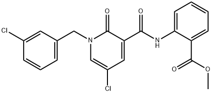 METHYL 2-(([5-CHLORO-1-(3-CHLOROBENZYL)-2-OXO-1,2-DIHYDRO-3-PYRIDINYL]CARBONYL)AMINO)BENZENECARBOXYLATE Struktur