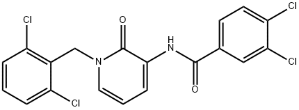 3,4-DICHLORO-N-[1-(2,6-DICHLOROBENZYL)-2-OXO-1,2-DIHYDRO-3-PYRIDINYL]BENZENECARBOXAMIDE Struktur