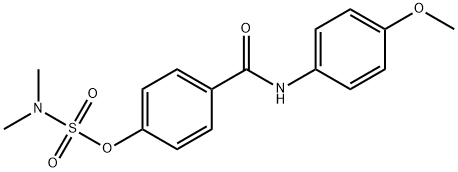 4-[(4-METHOXYANILINO)CARBONYL]PHENYL-N,N-DIMETHYLSULFAMATE Struktur