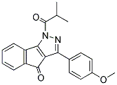 3-(4-METHOXYPHENYL)-1-(2-METHYLPROPANOYL)INDENO[2,3-D]PYRAZOL-4-ONE Struktur