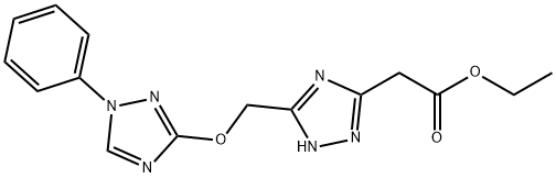 ETHYL 2-(3-([(1-PHENYL-1H-1,2,4-TRIAZOL-3-YL)OXY]METHYL)-1H-1,2,4-TRIAZOL-5-YL)ACETATE Struktur