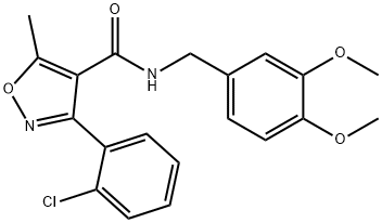 N-((3,4-DIMETHOXYPHENYL)METHYL)(3-(2-CHLOROPHENYL)-5-METHYLISOXAZOL-4-YL)FORMAMIDE Struktur