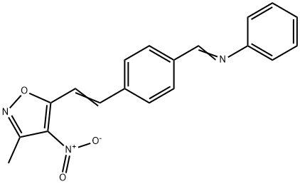 N-((4-[2-(3-METHYL-4-NITRO-5-ISOXAZOLYL)VINYL]PHENYL)METHYLENE)-N-PHENYLAMINE Struktur