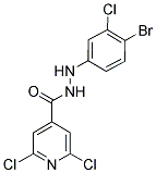 N'4-(4-BROMO-3-CHLOROPHENYL)-2,6-DICHLOROPYRIDINE-4-CARBOHYDRAZIDE Struktur