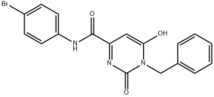 1-BENZYL-N-(4-BROMOPHENYL)-6-HYDROXY-2-OXO-1,2-DIHYDRO-4-PYRIMIDINECARBOXAMIDE Struktur