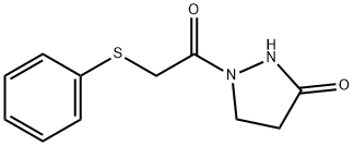 1-[2-(PHENYLSULFANYL)ACETYL]TETRAHYDRO-3H-PYRAZOL-3-ONE Struktur