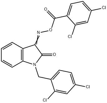 3-([(2,4-DICHLOROBENZOYL)OXY]IMINO)-1-(2,4-DICHLOROBENZYL)-1,3-DIHYDRO-2H-INDOL-2-ONE Struktur