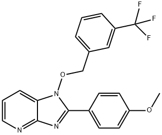 2-(4-METHOXYPHENYL)-1-([3-(TRIFLUOROMETHYL)BENZYL]OXY)-1H-IMIDAZO[4,5-B]PYRIDINE Struktur