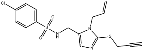 N-([4-ALLYL-5-(2-PROPYNYLSULFANYL)-4H-1,2,4-TRIAZOL-3-YL]METHYL)-4-CHLOROBENZENESULFONAMIDE Struktur