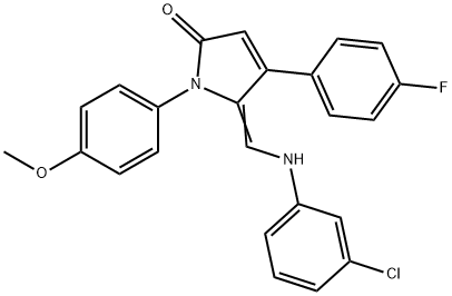 5-[(3-CHLOROANILINO)METHYLENE]-4-(4-FLUOROPHENYL)-1-(4-METHOXYPHENYL)-1,5-DIHYDRO-2H-PYRROL-2-ONE Struktur