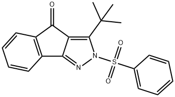 3-(TERT-BUTYL)-2-(PHENYLSULFONYL)INDENO[3,2-C]PYRAZOL-4-ONE Struktur