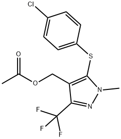 [5-[(4-CHLOROPHENYL)SULFANYL]-1-METHYL-3-(TRIFLUOROMETHYL)-1H-PYRAZOL-4-YL]METHYL ACETATE Struktur