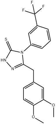 5-(3,4-DIMETHOXY-BENZYL)-4-(3-TRIFLUOROMETHYL-PHENYL)-4H-[1,2,4]TRIAZOLE-3-THIOL Struktur