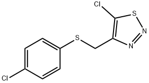 4-CHLOROPHENYL (5-CHLORO-1,2,3-THIADIAZOL-4-YL)METHYL SULFIDE Struktur