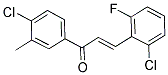 3-(2-CHLORO-6-FLUOROPHENYL)-1-(4-CHLORO-3-METHYLPHENYL)PROP-2-EN-1-ONE Struktur