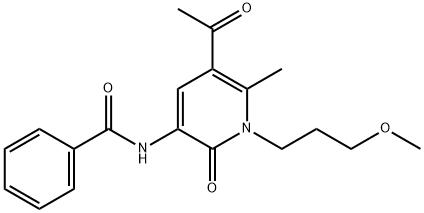 N-[5-ACETYL-1-(3-METHOXYPROPYL)-6-METHYL-2-OXO-1,2-DIHYDRO-3-PYRIDINYL]BENZENECARBOXAMIDE Struktur