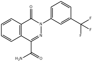 4-OXO-3-[3-(TRIFLUOROMETHYL)PHENYL]-3,4-DIHYDRO-1-PHTHALAZINECARBOXAMIDE Struktur