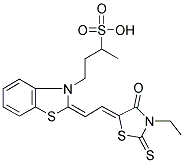 3-ETHYL-5-(2-(3-SULFOBUTYL-2-BENZOTHIAZOLINYLIDENE) ETHYLIDENE) RHODANINE Struktur