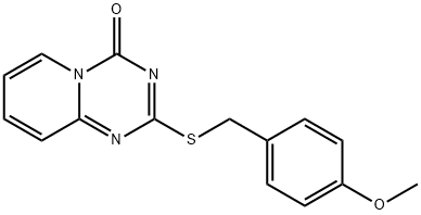 2-[(4-METHOXYBENZYL)SULFANYL]-4H-PYRIDO[1,2-A][1,3,5]TRIAZIN-4-ONE Struktur