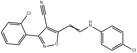 5-[2-(4-CHLOROANILINO)VINYL]-3-(2-CHLOROPHENYL)-4-ISOXAZOLECARBONITRILE Struktur