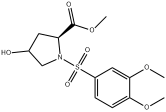 METHYL 1-[(3,4-DIMETHOXYPHENYL)SULFONYL]-4-HYDROXY-2-PYRROLIDINECARBOXYLATE Struktur