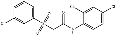 2-[(3-CHLOROPHENYL)SULFONYL]-N-(2,4-DICHLOROPHENYL)ACETAMIDE Struktur