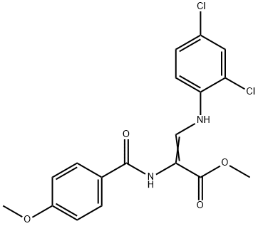 METHYL 3-(2,4-DICHLOROANILINO)-2-[(4-METHOXYBENZOYL)AMINO]ACRYLATE Struktur