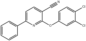 2-(3,4-DICHLOROPHENOXY)-6-PHENYLNICOTINONITRILE Struktur