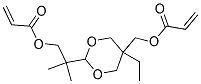 5-ETHYL-5-(HYDROXYMETHYL)-BETA,BETA-DIMETHYL-1,3-DIOXANE-2-ETHANOL DIACRYLATE Struktur