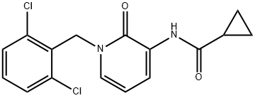 N-[1-(2,6-DICHLOROBENZYL)-2-OXO-1,2-DIHYDRO-3-PYRIDINYL]CYCLOPROPANECARBOXAMIDE Struktur