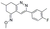 AZA(3-(4-FLUORO-3-METHYLPHENYL)-7-METHYL(6,7,8-TRIHYDROCINNOLIN-5-YLIDENE))METHOXYMETHANE Struktur