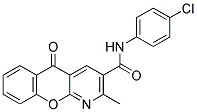 N-(4-CHLOROPHENYL)-2-METHYL-5-OXO-5H-CHROMENO[2,3-B]PYRIDINE-3-CARBOXAMIDE Struktur