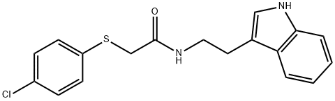 2-(4-CHLOROPHENYLTHIO)-N-(2-INDOL-3-YLETHYL)ETHANAMIDE Struktur