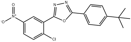 2-[4-(TERT-BUTYL)PHENYL]-5-(2-CHLORO-5-NITROPHENYL)-1,3,4-OXADIAZOLE Struktur