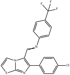 N-([6-(4-CHLOROPHENYL)IMIDAZO[2,1-B][1,3]THIAZOL-5-YL]METHYLENE)-4-(TRIFLUOROMETHYL)ANILINE Struktur