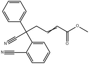 METHYL 5-CYANO-5-(2-CYANOPHENYL)-5-PHENYL-2-PENTENOATE Struktur