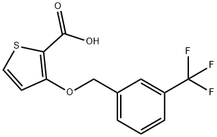 3-([3-(TRIFLUOROMETHYL)BENZYL]OXY)-2-THIOPHENECARBOXYLIC ACID Struktur