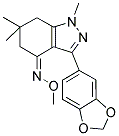 AZA(3-BENZO[D]1,3-DIOXOLAN-5-YL-1,6,6-TRIMETHYL(5,6,7-TRIHYDRO1H-INDAZOL-4-YLIDENE))METHOXYMETHANE Struktur