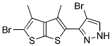 4-BROMO-3-(5-BROMO-3,4-DIMETHYLTHIENO[2,3-B]THIOPHEN-2-YL)-1H-PYRAZOLE Struktur