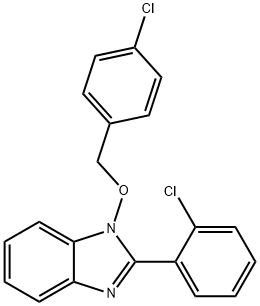 1-[(4-CHLOROBENZYL)OXY]-2-(2-CHLOROPHENYL)-1H-1,3-BENZIMIDAZOLE Struktur