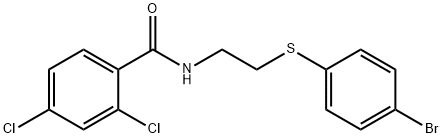 N-(2-[(4-BROMOPHENYL)SULFANYL]ETHYL)-2,4-DICHLOROBENZENECARBOXAMIDE Struktur