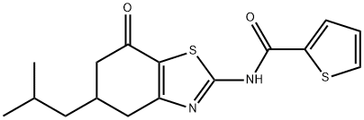 N-(5-(2-METHYLPROPYL)-7-OXO(4,5,6-TRIHYDROBENZOTHIAZOL-2-YL))-2-THIENYLFORMAMIDE Struktur