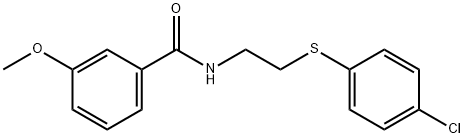 N-(2-[(4-CHLOROPHENYL)SULFANYL]ETHYL)-3-METHOXYBENZENECARBOXAMIDE Struktur