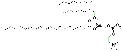 1-O-HEXADECYL-2-O-EICOSAPENTAENOYL-SN-GLYCERO-3-PHOSPHORYLCHOLINE Struktur