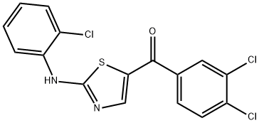 [2-(2-CHLOROANILINO)-1,3-THIAZOL-5-YL](3,4-DICHLOROPHENYL)METHANONE Struktur