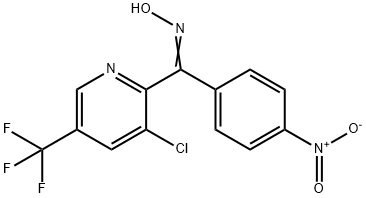 [3-CHLORO-5-(TRIFLUOROMETHYL)-2-PYRIDINYL](4-NITROPHENYL)METHANONE OXIME Struktur