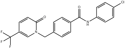 N-(4-CHLOROPHENYL)-4-([2-OXO-5-(TRIFLUOROMETHYL)-1(2H)-PYRIDINYL]METHYL)BENZENECARBOXAMIDE Struktur