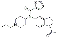 N-(1-ACETYL-2,3-DIHYDRO-(1H)-INDOL-5-YL)-N-(1-PROPYLPIPERIDIN-4-YL)-THIOPHENE-2-CARBOXAMIDE Struktur