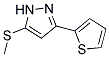 5-(METHYLTHIO)-3-(2-THIENYL)-1H-PYRAZOLE Struktur