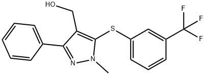 (1-METHYL-3-PHENYL-5-([3-(TRIFLUOROMETHYL)PHENYL]SULFANYL)-1H-PYRAZOL-4-YL)METHANOL Struktur